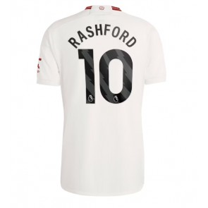Lacne Muži Futbalové dres Manchester United Marcus Rashford #10 2023-24 Krátky Rukáv - Tretina
